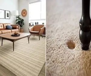 از بین بردن فرورفتگی و شکستگی فرش که در اثر پایه های مبل به وجود میان