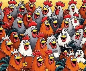 بازی فکری؛ اگه بند بند وجودت از هوش سرازیر شده بین خروس ها یه جاسوس ریزه میزه پیدا کن