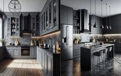 کابینت مشکی، سلطان طراحی مدرن/ این رنگ کابینت مناسب چه آشپزخونه هاییه؟