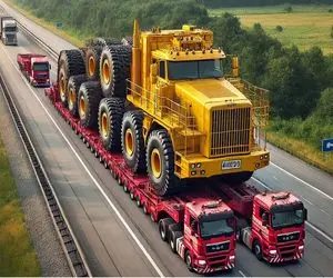 جابه‌جایی‌های جانکاه؛ دوتا هیجده چرخ موقع حمل کامیون غول تشن تو جاده تنگ آتیش گرفتن