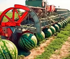 ماشین‌آلات غول پیکر؛ دوتا ماشین و انداختن وسط باغ هندونه بچینه خودشون رفتن یللی تللی