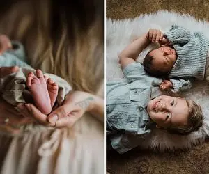 ایده برای عکاسی از نوزادان/ ژست های مینیمال پر ناز و عشوه از نینی هاتون