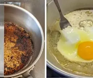 ترفندهای نچسب کردن تابه و قابلمه روحی / یه ذره غذا به ظرفا نمیچسبه سابیدنم نمیخواد