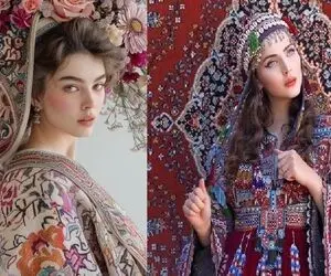تاثیر فرش ایرانی بر طراحان لباس خارجی /  اینفلوئنسر ایرانی تو فستیوال فرش پوشید