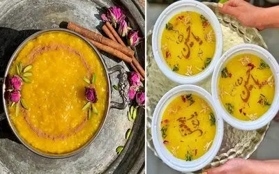 طرز تهیه شله زرد نذری برای 50 و 100 نفر / بهترین دستور پخت شله زرد نذری