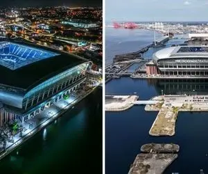 معماری خلاقانه؛ افتتاح ورزشگاهی که در اقیانوس شنا میکند، تجربه ای خاص در قلب لیورپول 