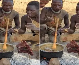 کباب میمون؛ بربرهای برهنه میمون رو تو آبجوش میپزن استخوناشم میخورن کبدشم میبلعن