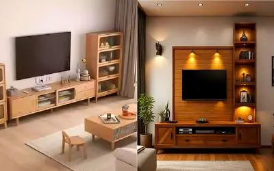 میز تلویزیون چوبی مناسب چه پذیراییه؟/ با انتخاب درست خونتو لوکس و لایک دار بچین