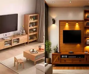 میز تلویزیون چوبی مناسب چه پذیراییه؟/ با انتخاب درست خونتو لوکس و لایک دار بچین