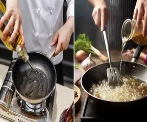 ترفندهای کاری برا جلوگیری از پاشیدن روغن/ دیگه نه قراره دور گاز کثیف شه نه دستت بسوزه