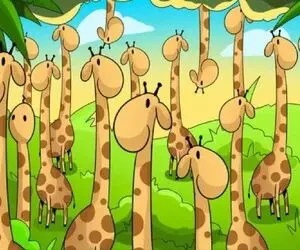 بازی فکری؛ بین زرافه ها مار استتار کرده رو پیدا کن