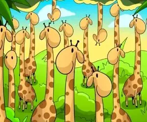 بازی فکری؛ اگه باهوش جماعت پیشت تعظیم میکنن بین زرافه ها مار استتار کرده رو دریاب