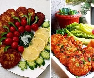 طرز تهیه کتلت مرغ ترد و خوش طعم / همراه با سیب زمینی سرخ کرده دیگه حرف نداره