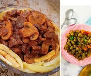 طرز تهیه خوراک دل مرغ / یه غذای ساده و ارزان که فوری هم آماده میشه