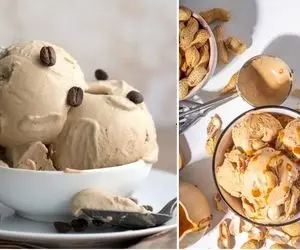 طرز تهیه دو نوع بستنی خوشمزه / بستنی قهوه و بستنی بادام زمینی بدون ثعلب و بدون دستگاه