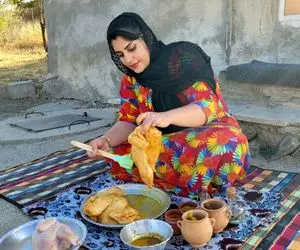 آشپزی در طبیعت؛ پخت مرغ سنگی با دستان هنرمند این بانوی خوش ذوق