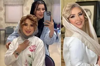 عکس/ نگاهی به استایل تازه مرجانه گلچین / موهای کوتاه خاکستری با بلوز قهوه‌ای
