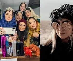 فیس وارفته "نهال دشتی" بازیگر جیران زیر کُلللی میکاپ؛ خانوم مادری دارد بهتر از برگ درخت!