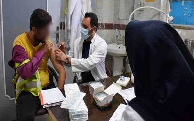 مددجویان البرزی دز چهارم واکسن کرونا را زدند
