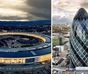 معماری ساختمان شیشه ای اپل پارک سفینه ای که رو زمین فرود آمد؛ ازدواج تکنولوژی و هنر