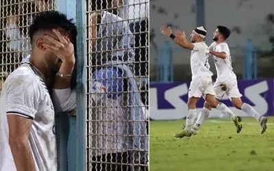 شادی گل ابوذر صفرزاده بازیکن ملوان به همراه همسرش