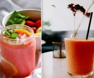طرز تهیه اسموتی هلو و هندوانه | نوشیدنی تگری برای روز های داغ تابستان