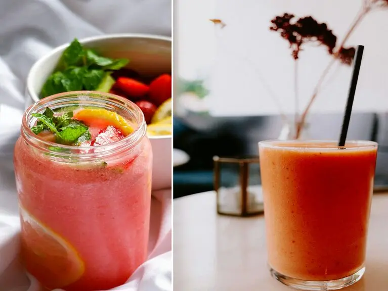 طرز تهیه اسموتی هلو و هندوانه | نوشیدنی تگری برای روز های داغ تابستان