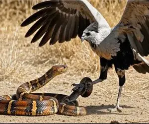 قلمرو وحش؛ مار از پیچیدن به پر و پای پرنده خیر ندید