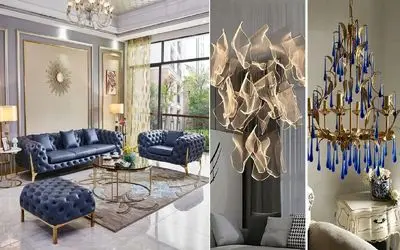 کدوم مبل با کدوم لوستر ست میشه؛ گرون خریدن تهش هیچه اصل دیزاین و سلیقه رو اصوله