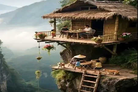 معماری خلاقانه؛ خونه دوطبقه ساختن همجوار ابرا و تو کوه عین خواب و خیاله