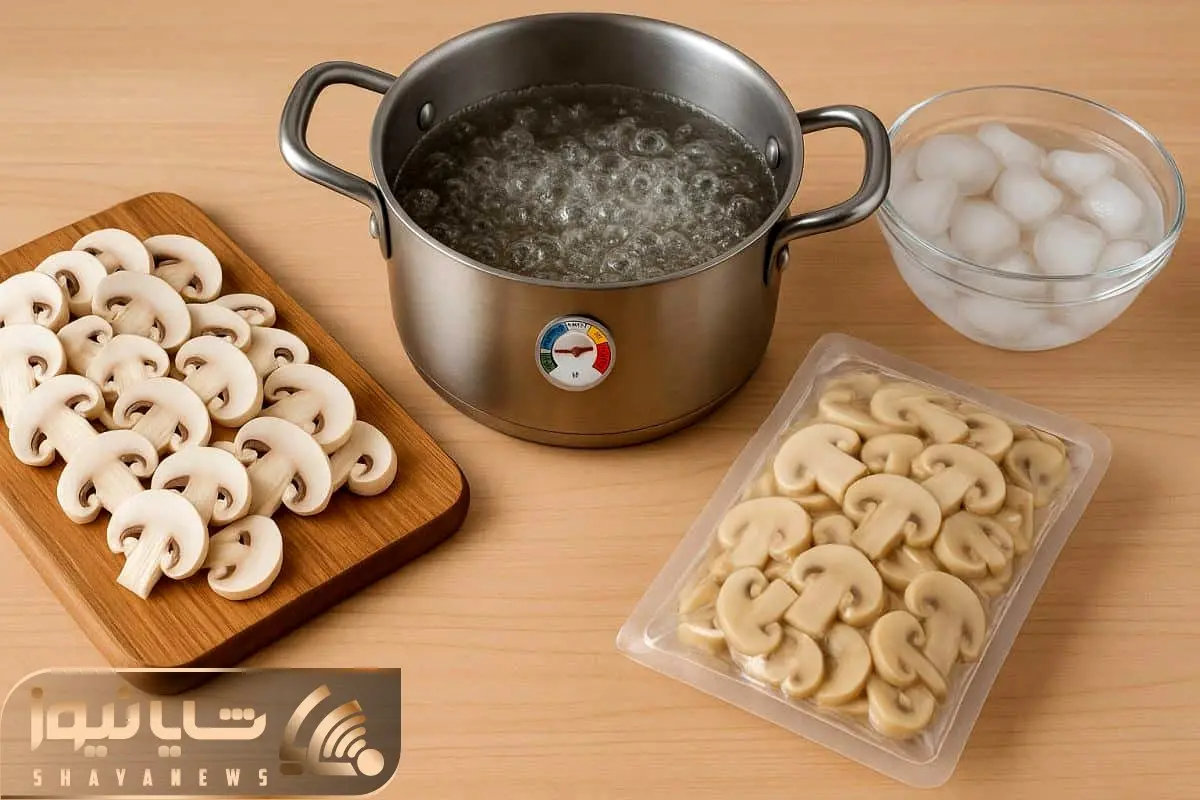 آموزش آشپزی؛ صفر تا صد بلانچ کردن قارچ و روش نگهداری آن برای مدت طولانی