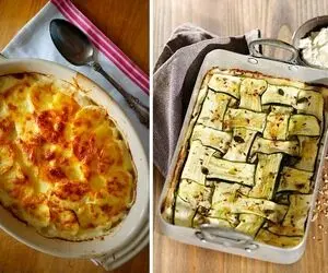 طرز تهیه گراتن سیب زمینی و کدو سبز / طعم عالی از یک غذای فرانسوی رو از دست ندید