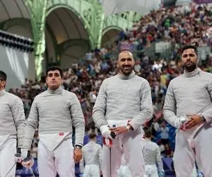 برد تاریخی تیم ملی شمشیربازی اسلحه سابر ایران برابر آمریکا در المپیک 2024