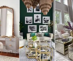 اگه عاشق تجملات اما از نوع شیک و دراماتیکشی طراحی داخلی به سبک گِلَم بهترینه!