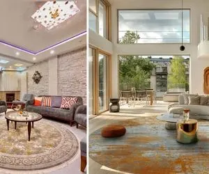 مبلمان مناسب فرش گرد و سبک های چیدمان؛ اندازه پیشنهادی فرش گرد برای فضاهای مختلف