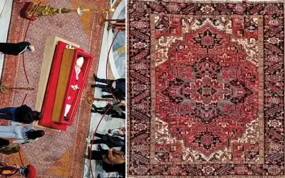 تابوت پاپ فرانسیس بر دوش فرش ملایری صد ساله /  شکوه ایران در قلب واتیکان و تاریخ