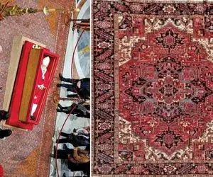 تابوت پاپ فرانسیس بر دوش فرش ملایری صد ساله /  شکوه ایران در قلب واتیکان و تاریخ