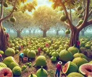 کشاورزی نوین؛ با علم روز انجیر کاشتن هر دونش اندازه پرتقال شده شیرین و خوشمزه