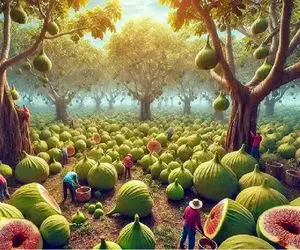 کشاورزی نوین؛ با علم روز انجیر کاشتن هر دونش اندازه پرتقال شده شیرین و خوشمزه