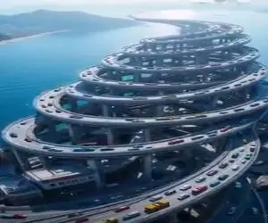 معماری خلاقانه؛ پل ساختن عین رشته های نودل پیچ در پیچ مهندس فیزیک میخواد رانندگی توش