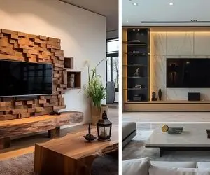 ایده های متنوع ایجاد تی‌وی‌وال در پذیرایی؛ ساخت یه محیط جذاب در متراژ 10 تا 1000 متری