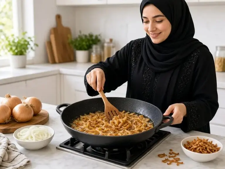 طرز تهیه پیاز داغ چیپسی؛ پیاز داغ را چه مدت می توانیم داخل یخچال و فریزر نگه داریم؟