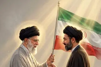 دستخط رهبری شهید به زبان عربی برای پسرش؛ به نور چشم عزیزم مجتبی حسینی