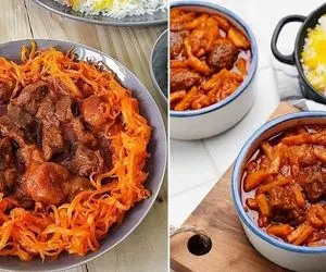 خورش هویج با گوشت بسیار لذیذ از خطه آذربایجان/ به امتحان کردنش خیلی می ارزه!