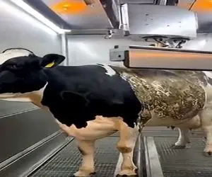 دامپروری نوین؛ با آب فشار قوی لایه های چرکی ضخیم چند ساله رو از گاو شستن انقد جذاب شد