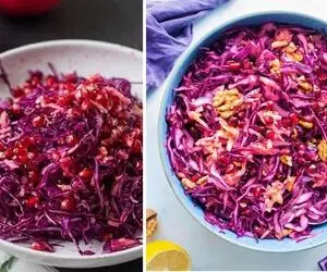 طرز تهیه سالاد لبو و انار / خوشمزه ترین سالاد پاییزی که واقعا بی نظیره