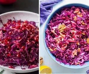 طرز تهیه سالاد لبو و انار / خوشمزه ترین سالاد پاییزی که واقعا بی نظیره