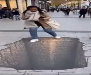 مستند کاوش؛ نقاش کف زمین چاه میکشه مردم میافتن زمین نمیدونی هنرمنده یا دیوونه