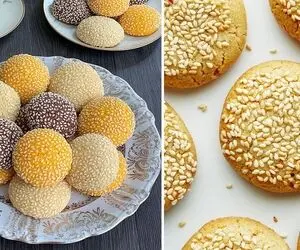 طرز تهیه کلوچه کنجدی / پخت خوشمزه ترین کلوچه با یه دستور راحت