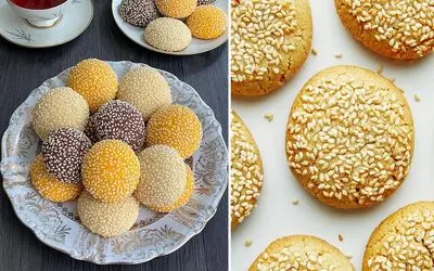 طرز تهیه کلوچه کنجدی / پخت خوشمزه ترین کلوچه با یه دستور راحت